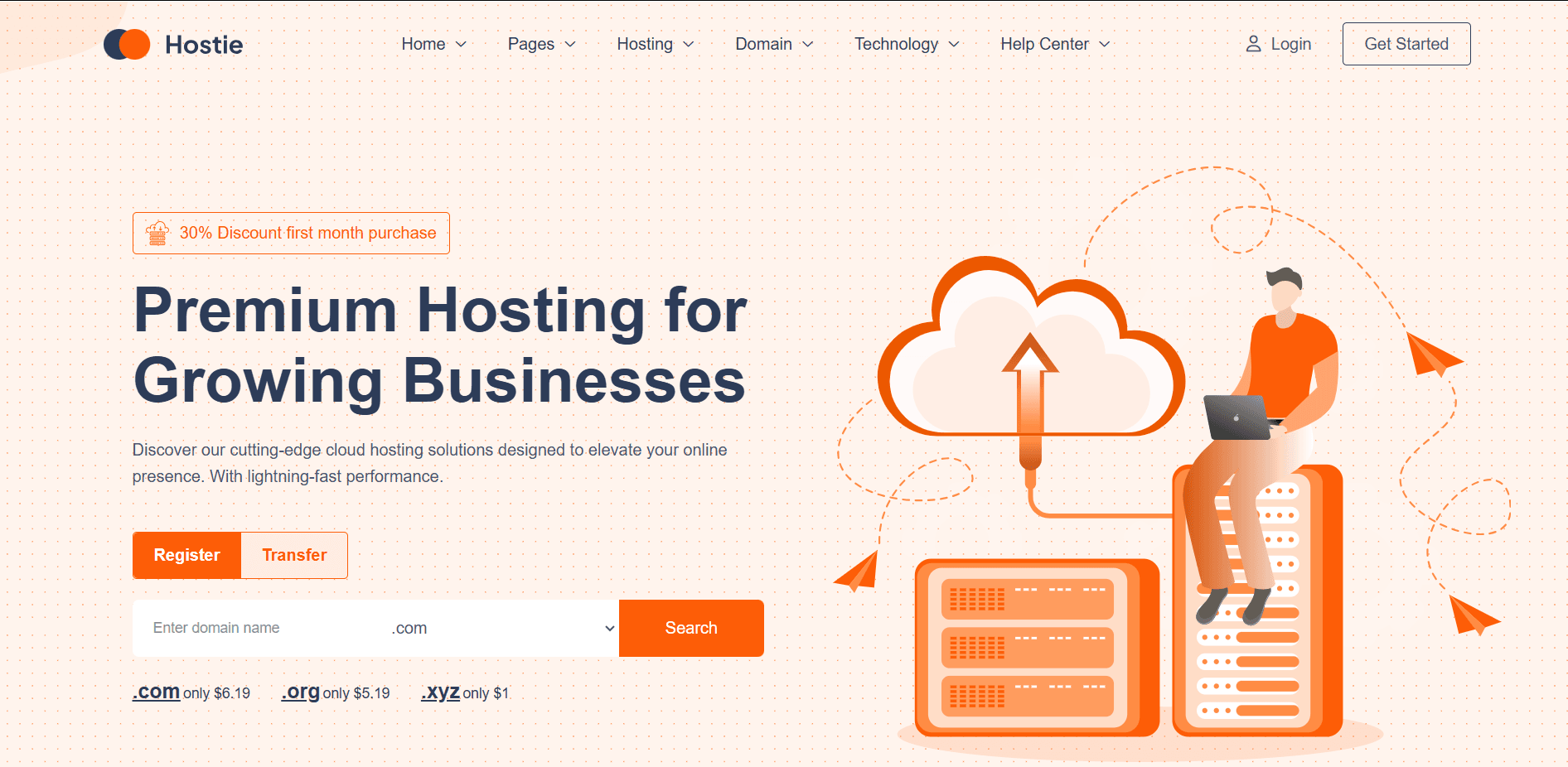 Zenhostify main page screenshot